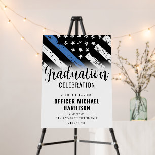 Police Blue Line Law Enforcement Graduation Party Foam Board