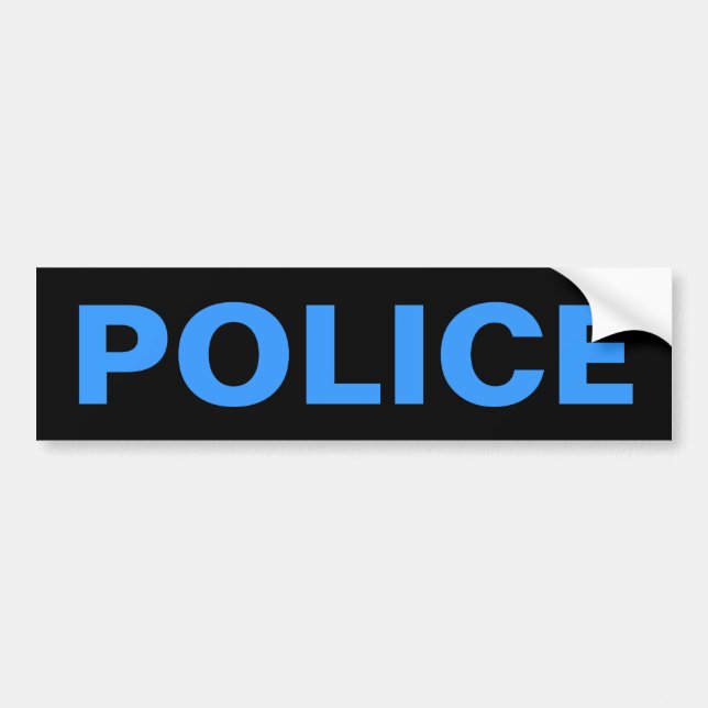 POLICE - Blue Logo Emblem Bumper Sticker (Front)