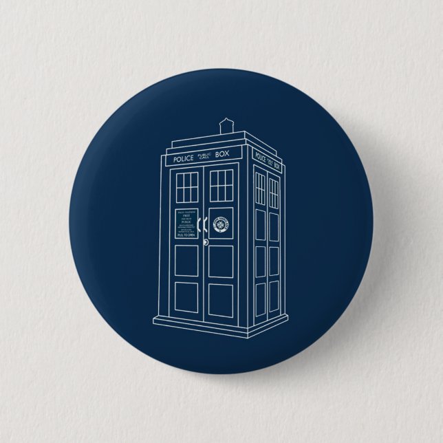 Police Box Pinback Button (Front)