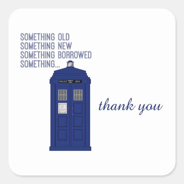 Police Box Thank You Stickers v1 (Front)