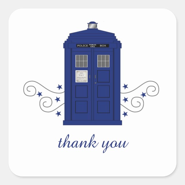 Police Box Thank You Stickers v3 (Front)