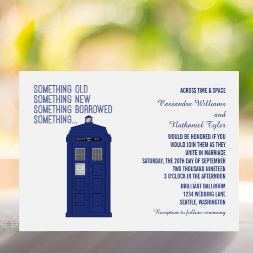 Police Box Wedding Invite v1