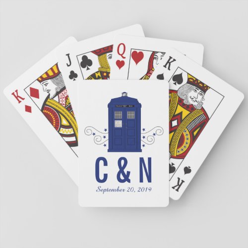 Police Box Wedding Playing Cards v3