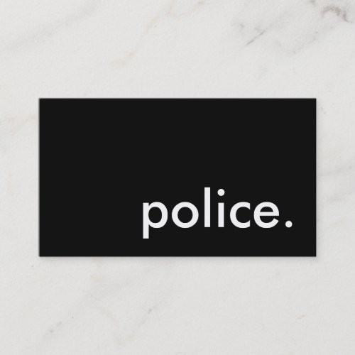 police. business card template