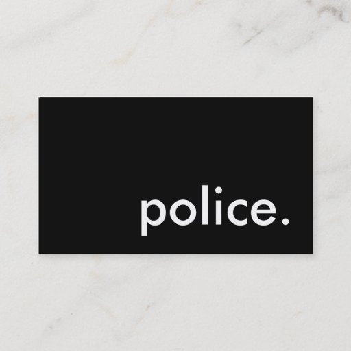 Customizable police. business card template