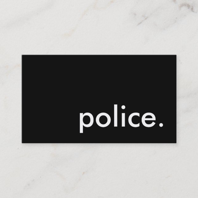 police. business card (Front)