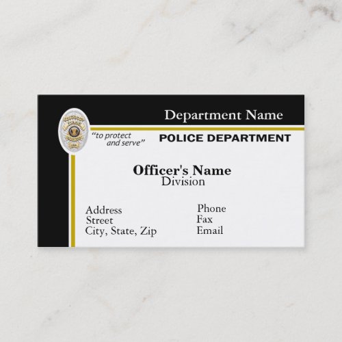 Police Business Card