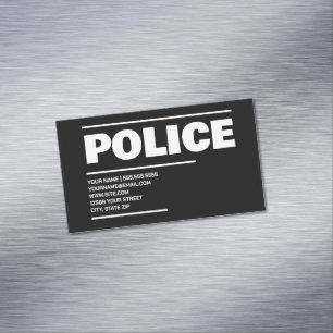 Police Business Card Magnet
