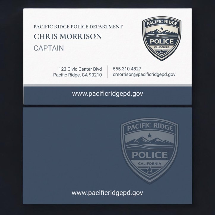 Police Captain Business Card