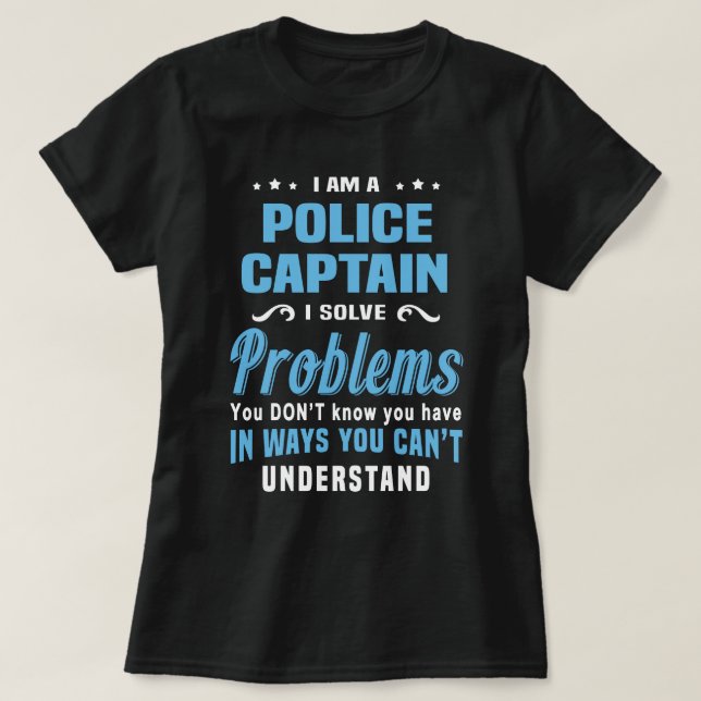Police Captain T-Shirt (Design Front)
