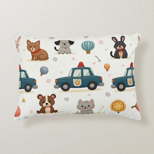 Police car Accent Pillow