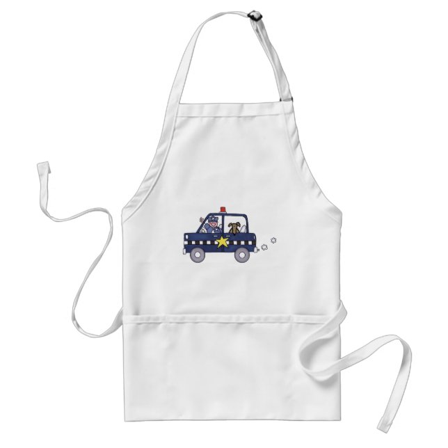 Police Car Adult Apron (Front)