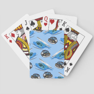 Police Car and helicopter Poker Cards