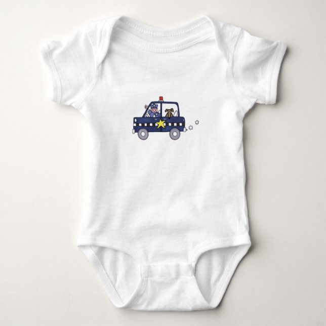 Police Car Baby Bodysuit (Front)