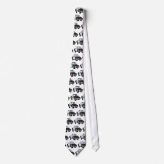 Police Car Cartoon 4 BW Tie