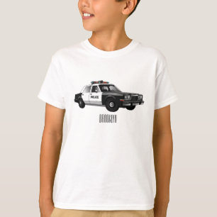 Police car cartoon illustration T-Shirt
