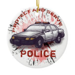 Police Car Ceramic Ornament