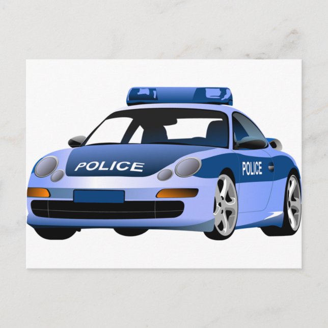 police car city state serve protect patrol hyway postcard (Front)