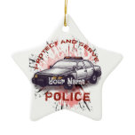 Police Car custom name Ornament