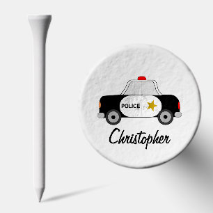 Police Car Design Golf Tees