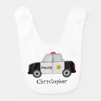 Police Car Design Just Add Name Baby Bib