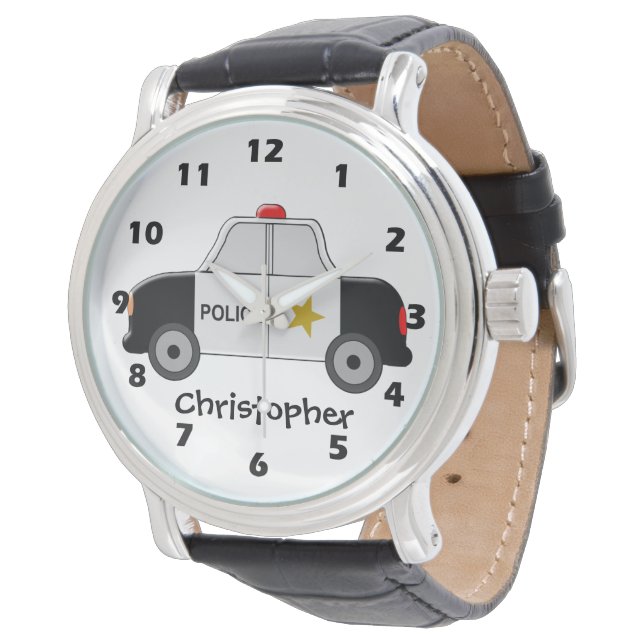 Police Car Design Just Add Name Watch (Angled)