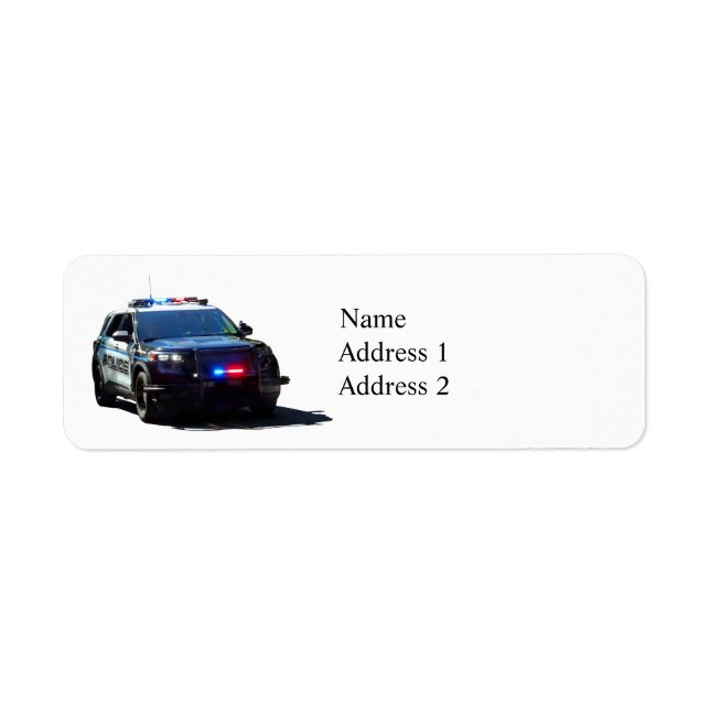 Police Car Label (Front)