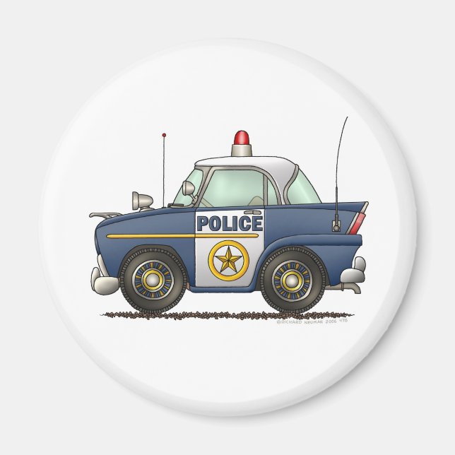 Police Car Law Enforcement Magnet (Front)