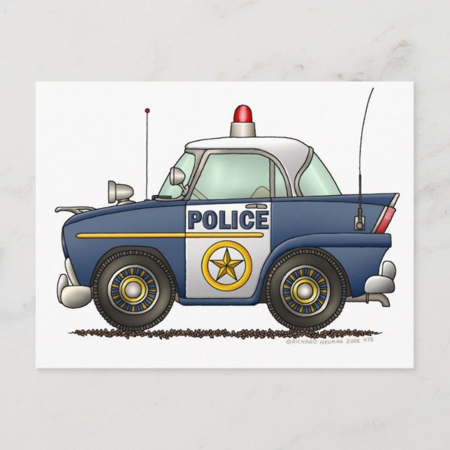 Police Car Law Enforcement Postcard (Front)