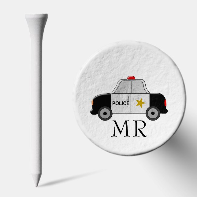 Police Car Monogrammed Golf Tees (Combo)