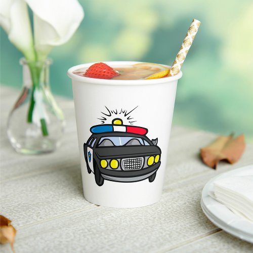 Police Car Paper Cups