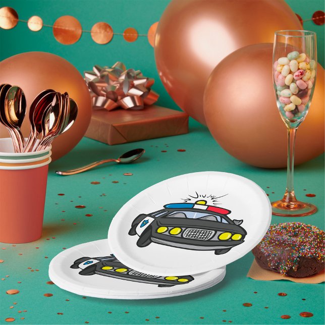Police Car Paper Plates (Creator Uploaded)