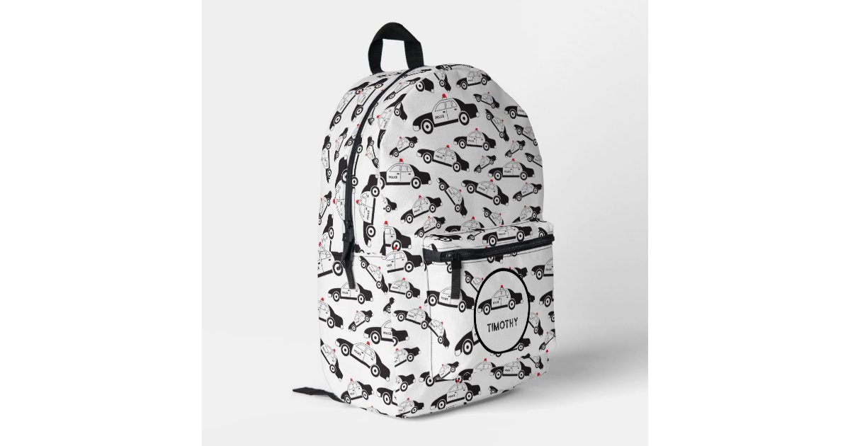 Police Car Pattern Print Luggage Cover Protector