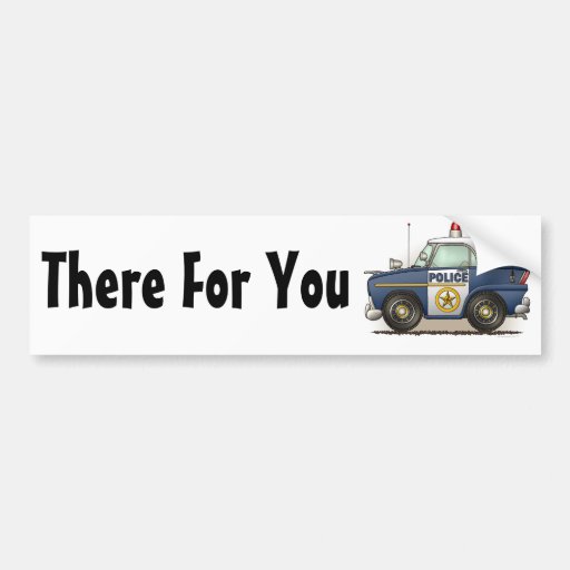 Police Car Police Crusier Cop Bumper Sticker | Zazzle