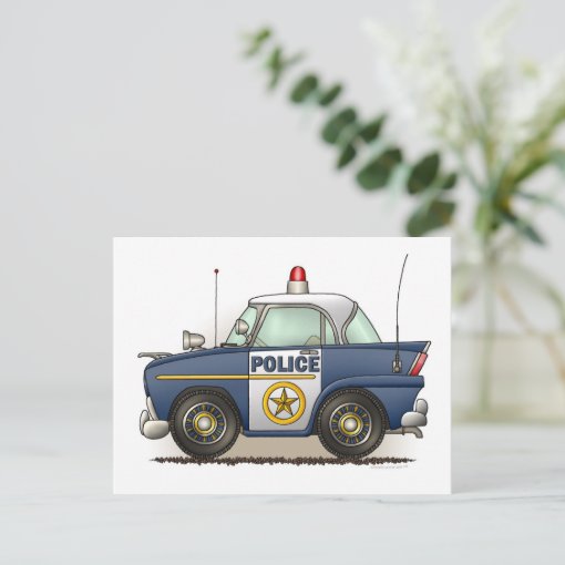 Police Car Police Crusier Cop Car Post Card | Zazzle