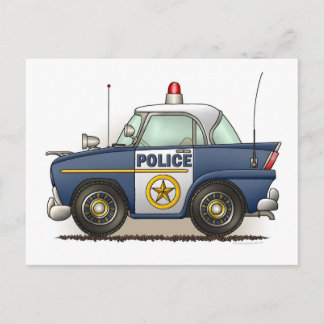 Police Car Police Crusier Cop Car Post Card