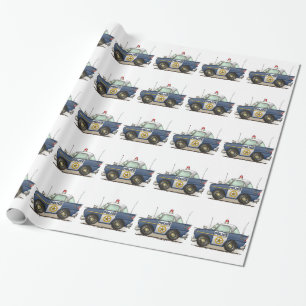 Police Car Police Crusier Cop Car Wrapping Paper