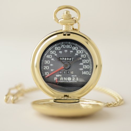 Police Car Speedometer Pocket Watch