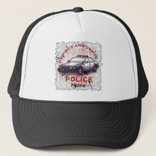 Police Car Trucker Hat