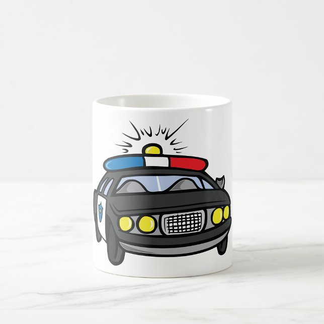 Police Car with Flashing Siren Lights Coffee Mug (Creator Uploaded)