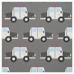 Police Cars Cute Kids Vehicles Boys Fabric