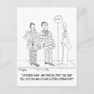 Police Cartoon 0271 Postcard