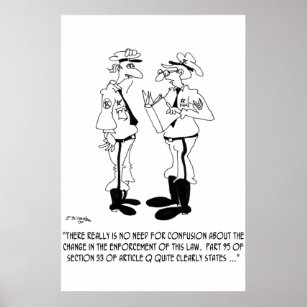 Funny Cop Cartoons Art & Wall Décor | Zazzle