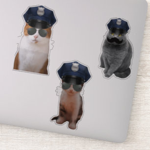Police cat sticker