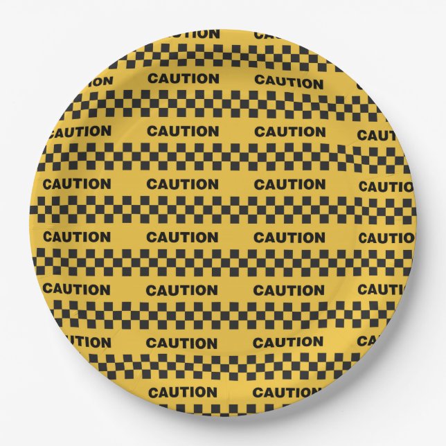 Police - Caution Paper Plates (Front)