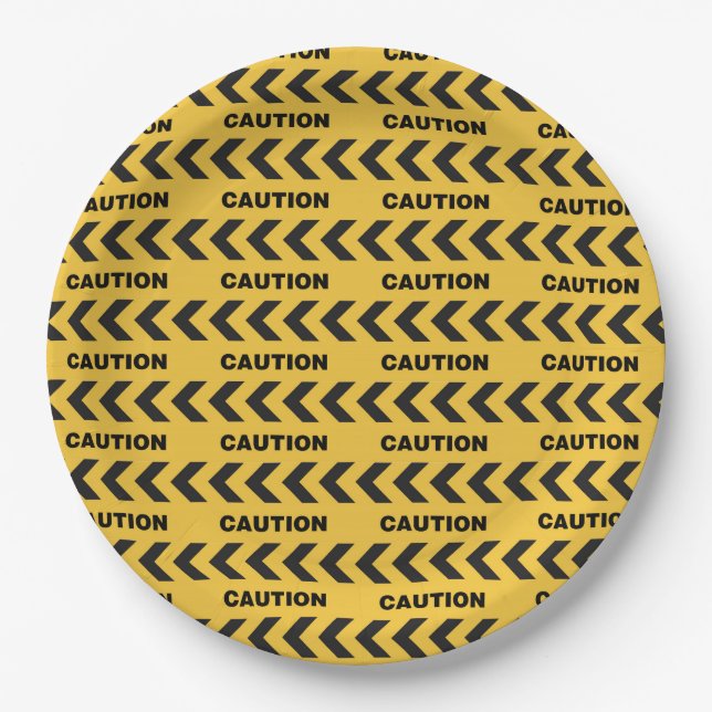 Police - Caution Paper Plates (Front)