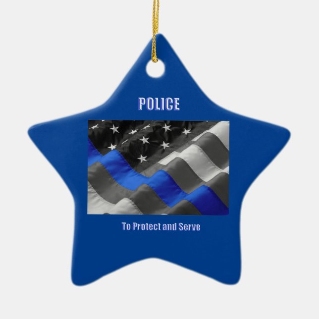 Police Ceramic Ornament (Front)