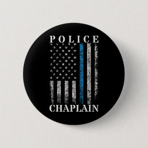 Police Chaplain American Flag Button