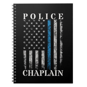 Police Chaplain American Flag Notebook