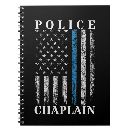 Police Chaplain American Flag Notebook